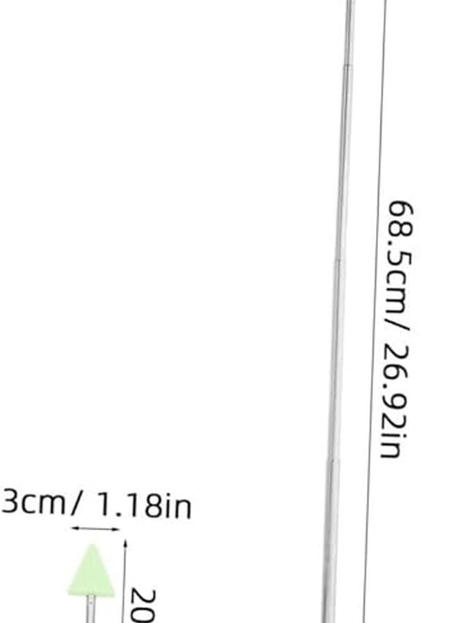 Extendable Teacher Pointer Stick 5Pcs Telescopic Blackboard Teaching Tool Black - Image 2